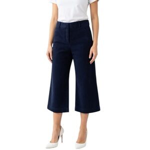 J. Crew Teddie Navy Wide Leg Cropped Chino Pants